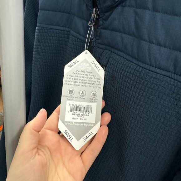 MEN'S SMALL - FREE COUNTRY - Grid Fleece Jacket NEW $90 msrp - Picture 6 of 7